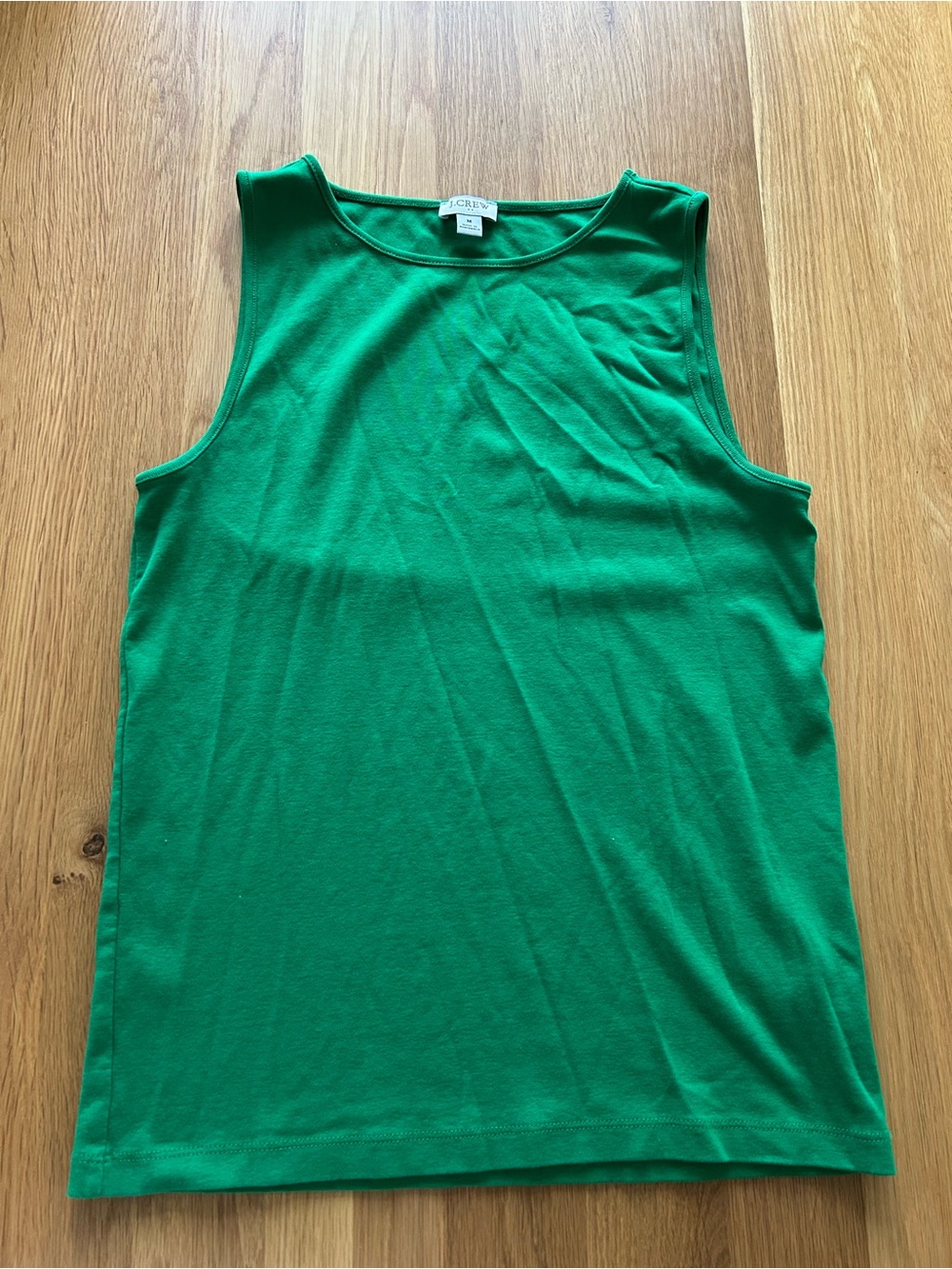 J. Crew Sleeveless Cotton Tank in Kelly Green